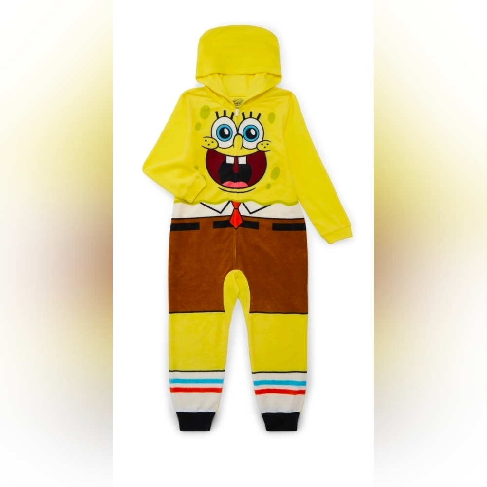 Yellow SpongeBob Hooded Onesie